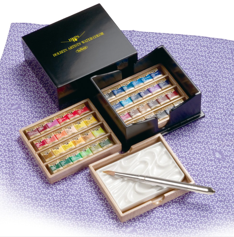 Holbein Pancolor PN699 48 Colors, All Color Set (Lacquer CUBE)