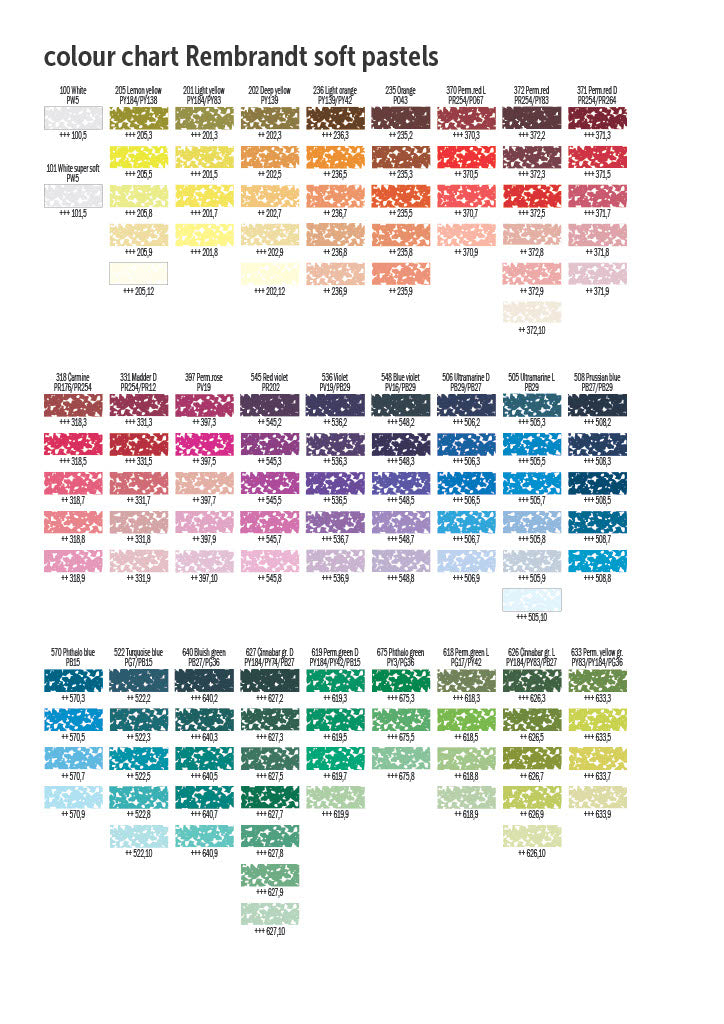 Rembrandt Soft Pastels 90 color set for landscape painting