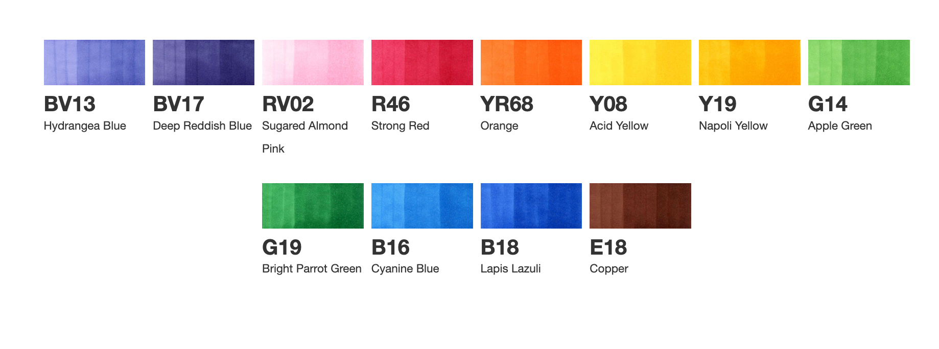Copic Classic Marker 12 set Environment Colors