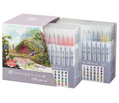 ZIG Clean Color Real Brush 120 color set – Art Supplies Japan