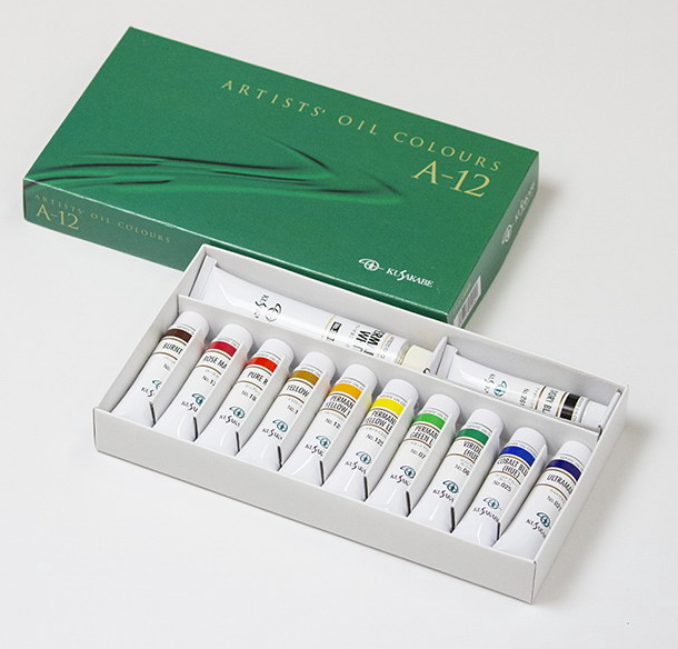 KUSAKABE クサカベ ARTIST OIL COLOURS ACADEMY12 アカデミー12 油絵具 12色 新品 未開封 クサカベ油絵具セット】 専門家用12色セット(アカデミー12