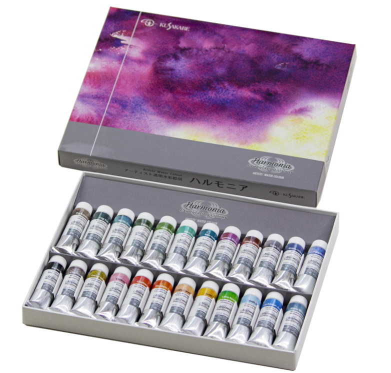 KUSAKABE Transparent Watercolors Harmonia 24 Colors Set 10ml (No.4
