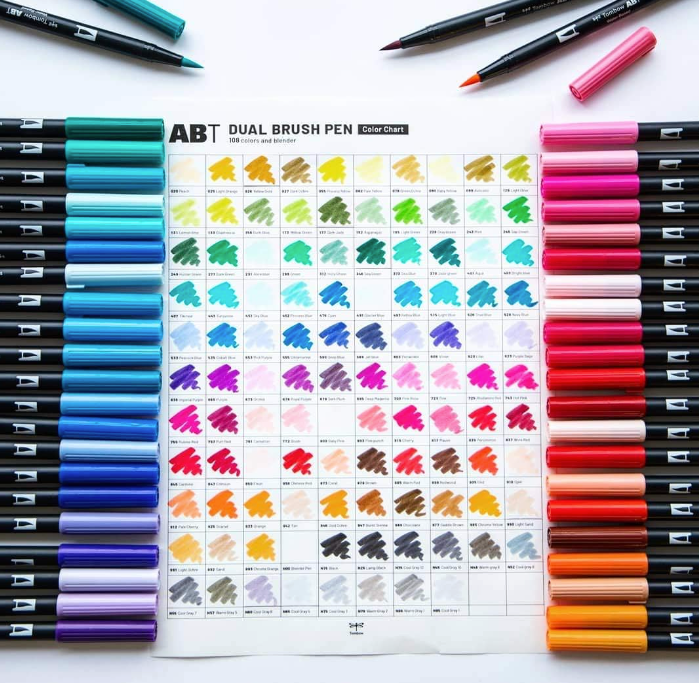 Tombow ABT Dual Brush Pen Set Of 12, Pastel Colours at ₹ 2000/set | in