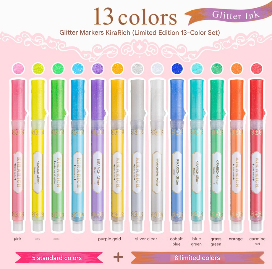 Zebra Kirarich Highlighter Pen, 13-color set WKS18-13C – Art
