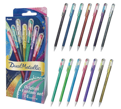 Pentel Dual Metallic Ballpoint Pen Original + Fantasy Set, 14