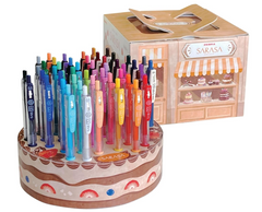 ZEBRA Sakura Clip 48-Piece Cake-Shaped Pen Holder Set JJ-15-48
