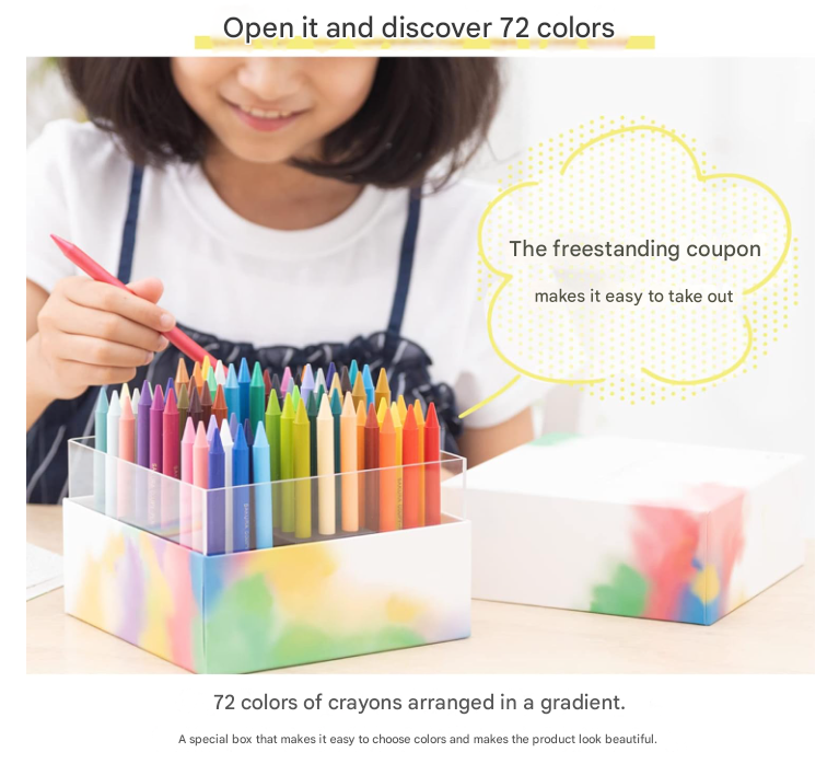 Sakura Cray-Pas Colored Pencils, Coupy Pencil Cube Box, 72 Colors