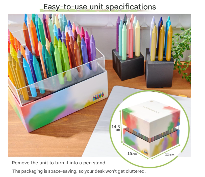 Sakura Cray-Pas Colored Pencils, Coupy Pencil Cube Box, 72 Colors