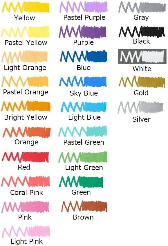 Posca Color Chart Japanese POSCA – Art Supplies Japan