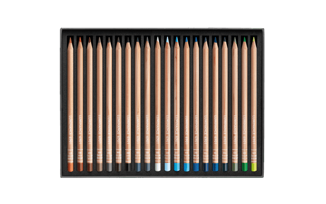 CARAN D'ACHE LUMINANCE 6901 40本セット Caran d'AcheLuminance 6901-740 Oil-based colored pencil, 40-color