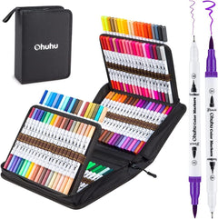 Ohuhu Water-Based Art Marker Pen Set 120 Colours with Brush &amp