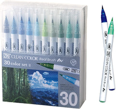 ZIG CLEAN COLOR Real Brush 30 color set B – Art Supplies Japan