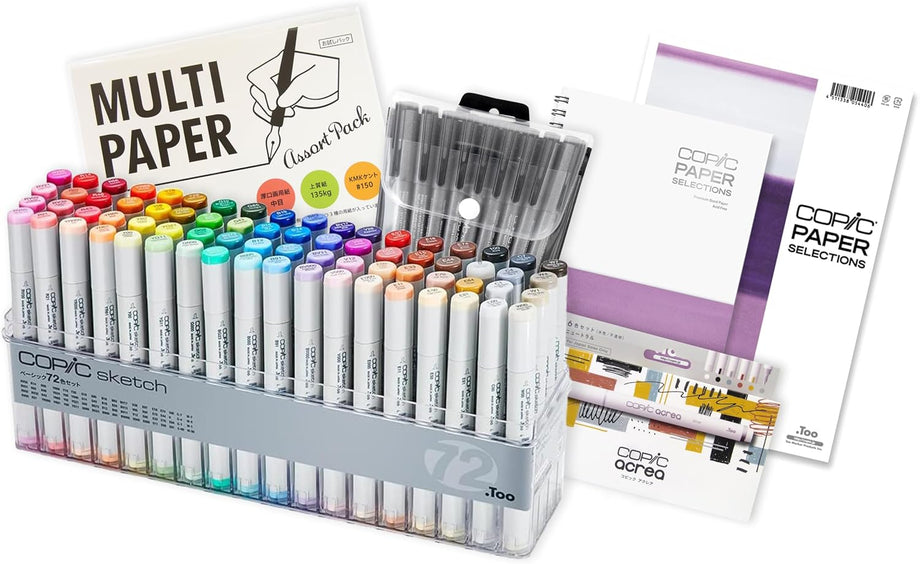 Copic Sketch DX Basic Box – 72 Colours Starter Set for