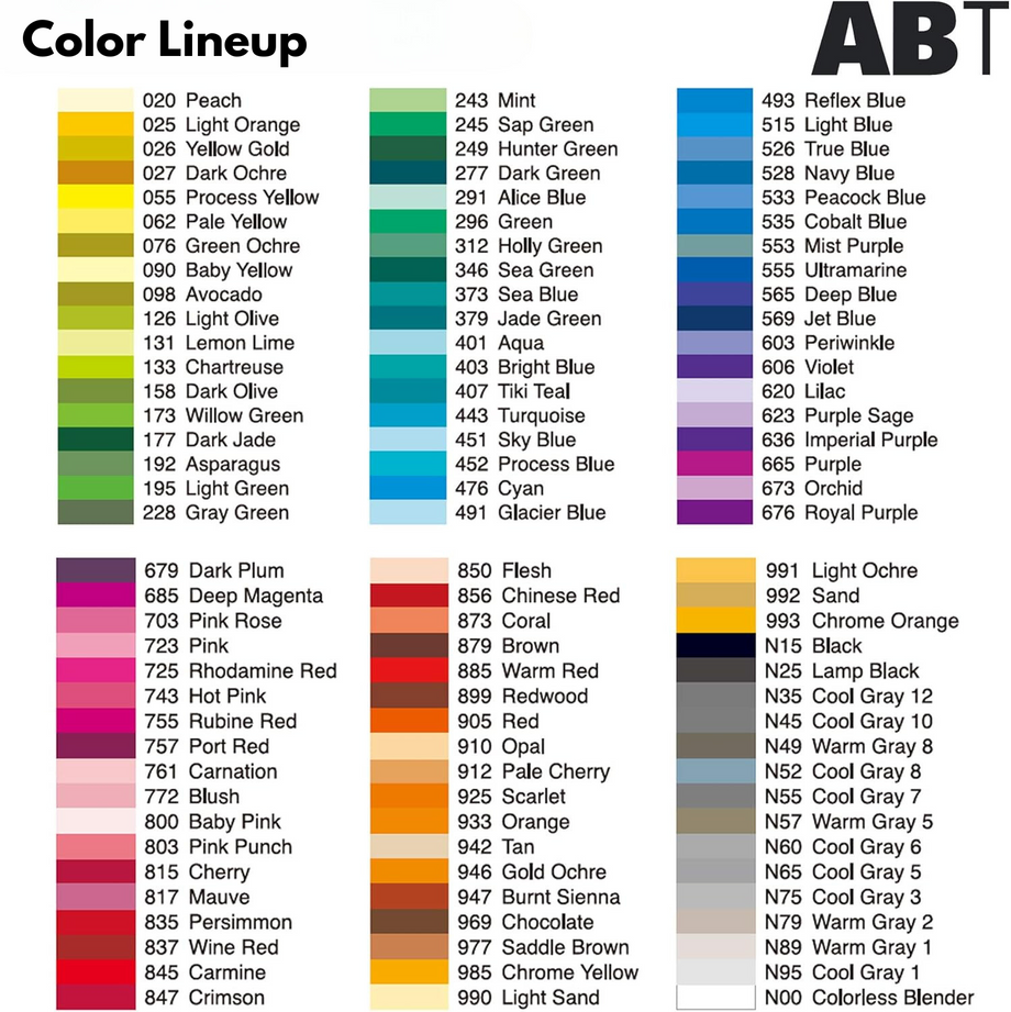 Tombow BLENDING-PAL-L-3P Tavolozza Per Miscelazione Colori – Lavabile, 13x20 Cm, 3 Pezzi, Per Penne ABT Dual Brush