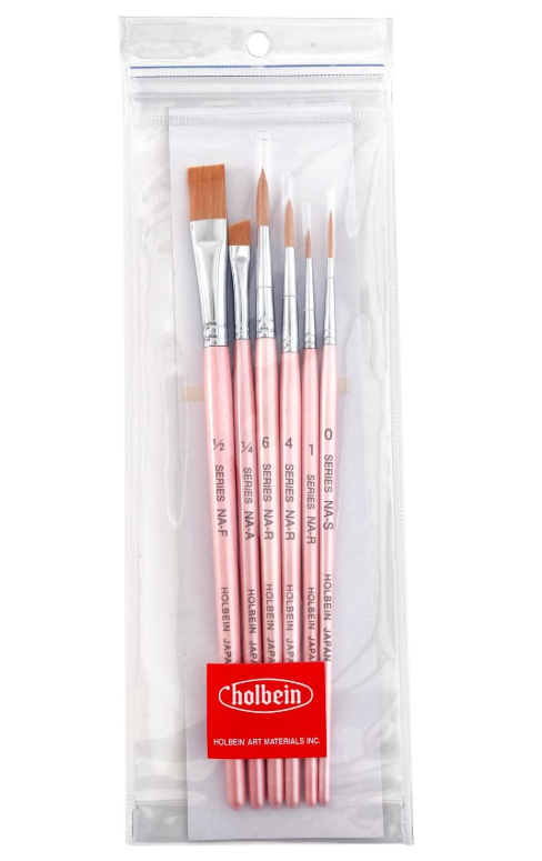 ビストロX様 Holbein NA series a set of 6 painting brushes for watercolor and