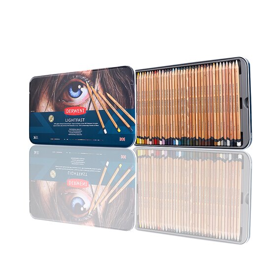 Derwent Lightfast Colored Pencils Metal Tin Set of 36 – Art
