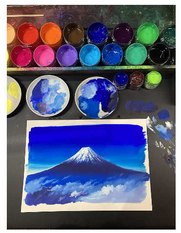 NickerWatercolor Poster Color, Set of 18 Colors, 1.4 fl oz (40 ml