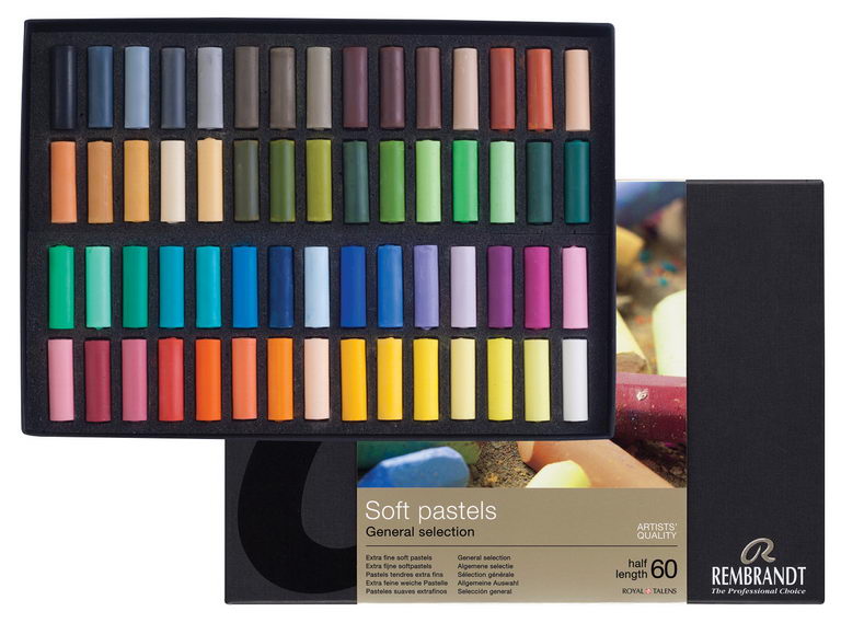 Rembrandt 60 Soft Pastels ポートレートセレクション Rembrandt Soft Pastel Half Sticks 60 Colors Set – Art Supplies Japan