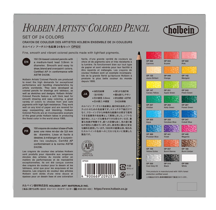 HOLBEIN ARTISTS COLORED PENCILS  OP920 24-color set