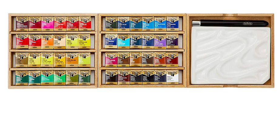 Holbein Pancolor PN699 48 Colors, All Color Set (Lacquer CUBE Holbein Pancolor PN699 48 Colors, All Color Set (Lacquer CUBE
