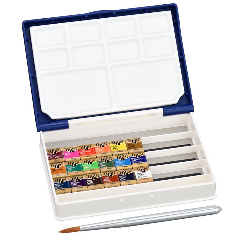 Holbein Pancolor PN694 18-color set (Palm Box Plus)