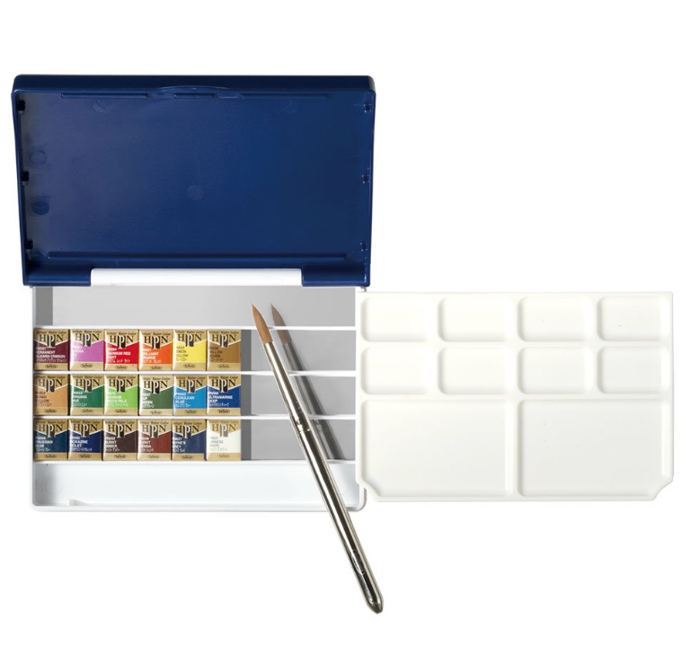 Holbein Pancolor PN694 18-color set (Palm Box Plus)