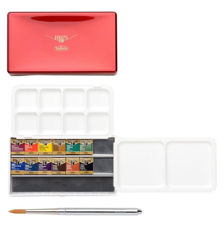 Holbein Pancolor PN691 12-color set (Palm Box)