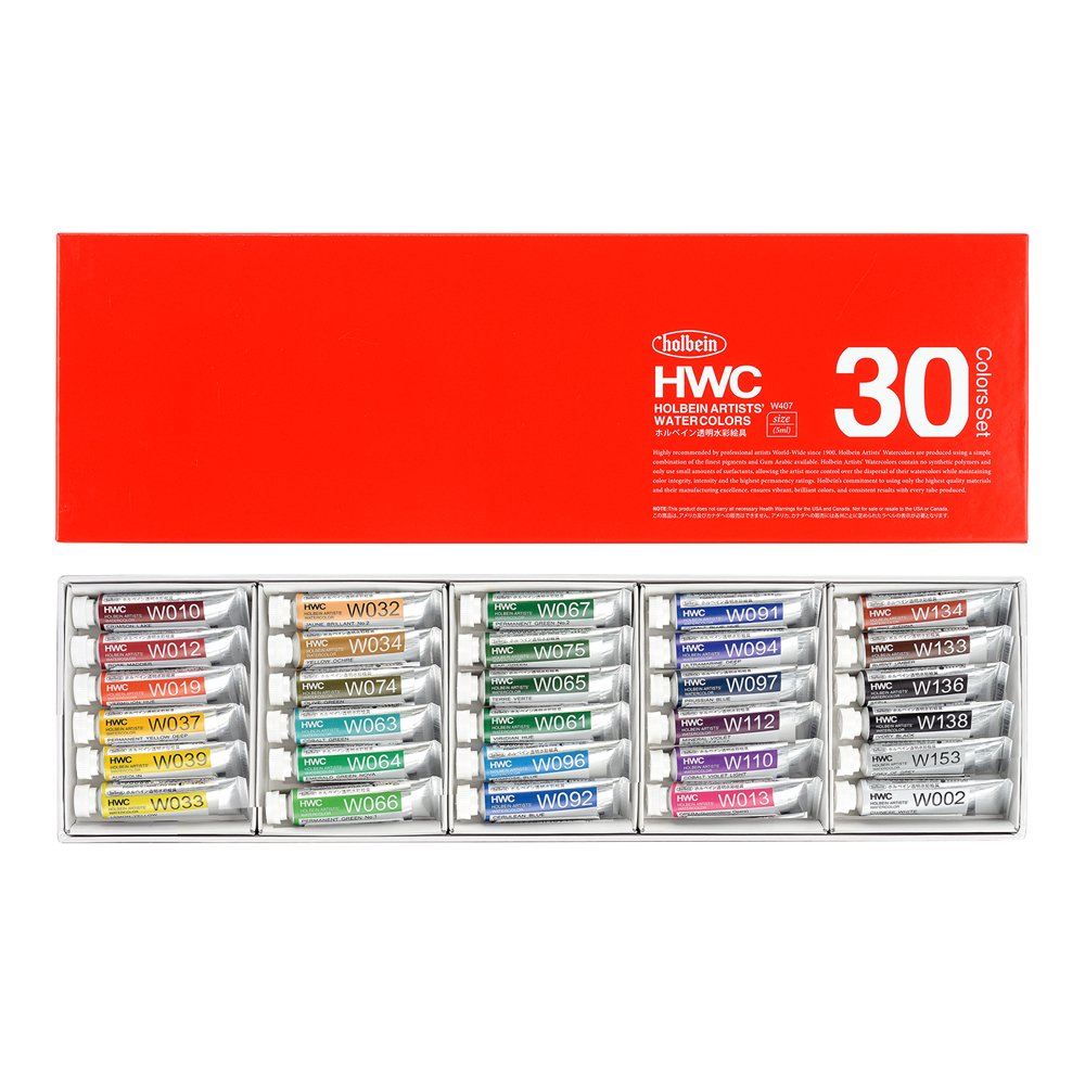 Holbein Artists Watercolors  Set of 30 5ml Tubes W407