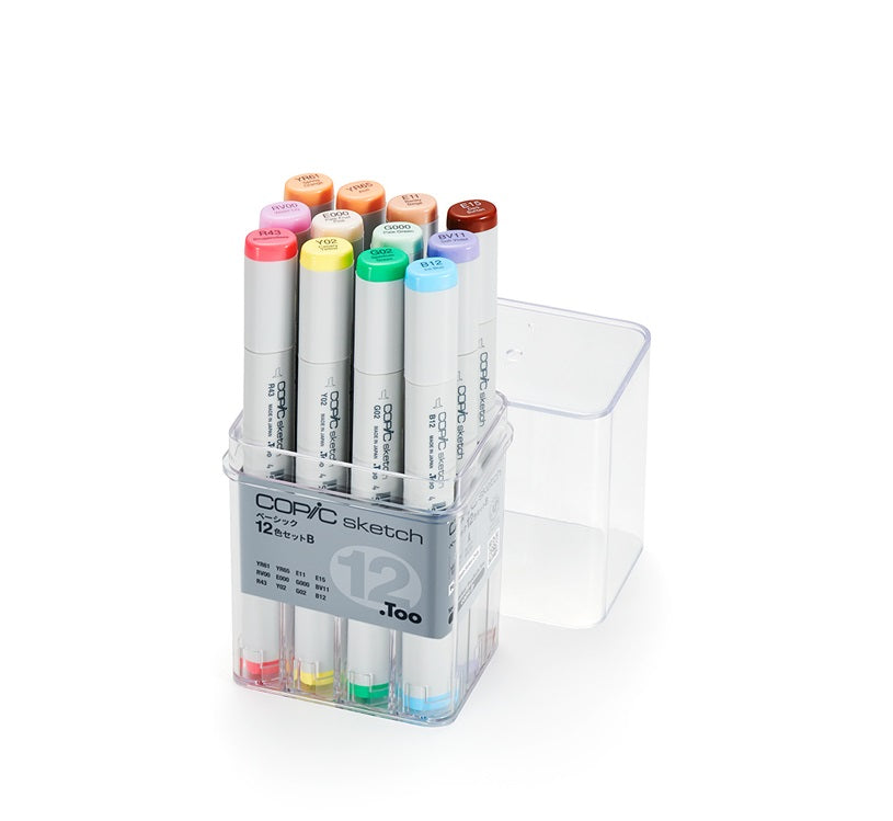 Copic Sketch Basic 12-Color Set B | Art Supplies Japan